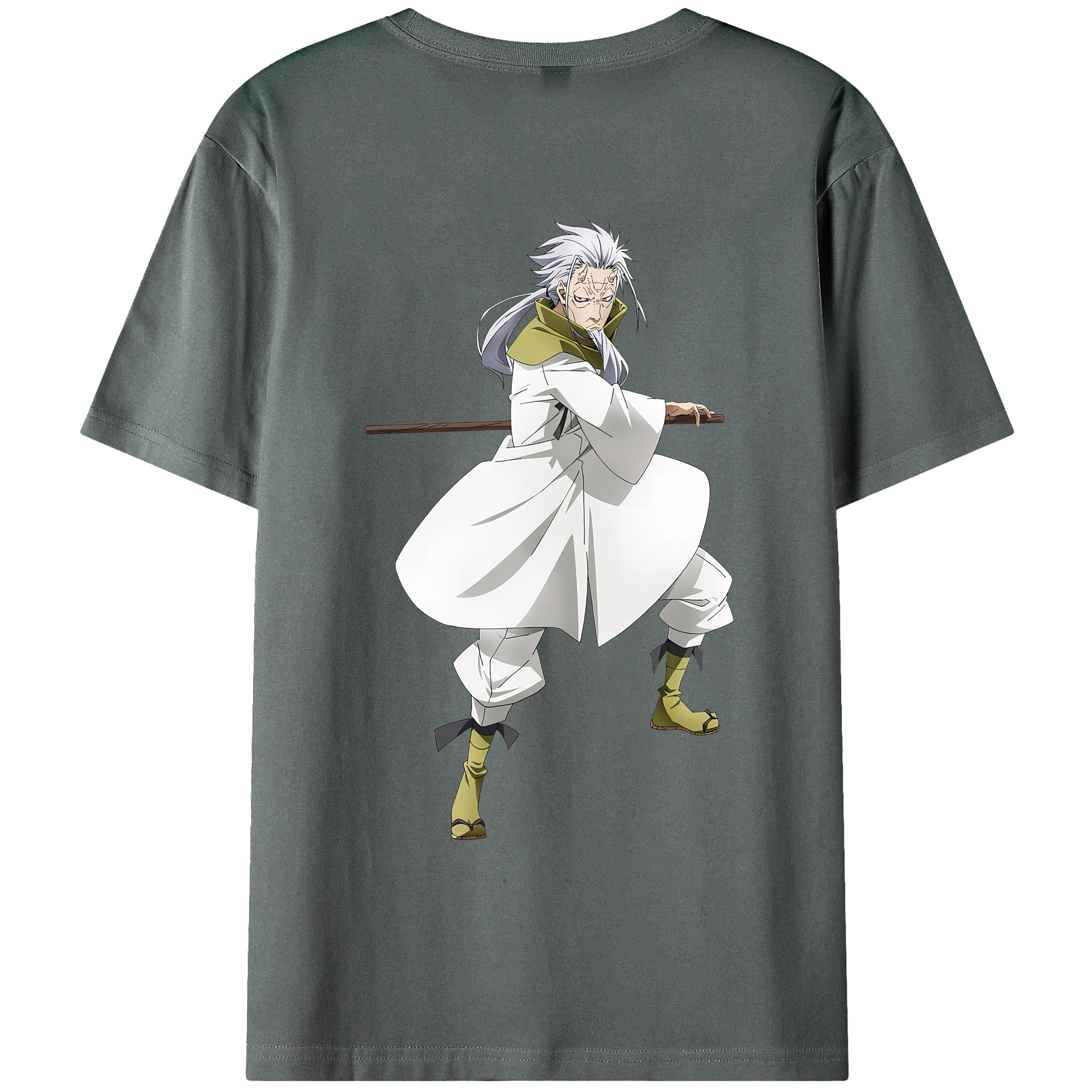 （画像用） 転スラ Regarding Reincarnated to Slime 綿100％ メンズ半袖Tシャツ（バックプリント） 通気性